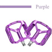 Resim motosergen Krsct 3 Rulmanlı Alüminyum Alaşımlı Mtb Freeride Bmx Geniş Platform Bisiklet Pedalı Mor Renk 