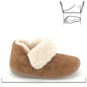 Resim Gezer Kadın Kışlık İçi Peluşlu Rahat Taban Ev Bahçe Panduf Bot Koyu Kahve 