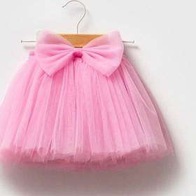 Resim Magu Astarlı Fiyonk Detaylı Tütü Etek Kız Çocuk Pembe 