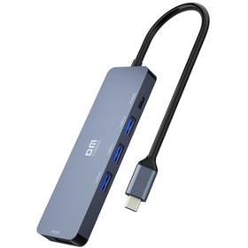 Resim DM CHB058 Type-C to 4K HDMI 3*USB 3.0 PD Hub Dönüştürücü 