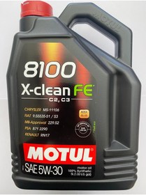 Resim Motul 8100 X-clean FE 5W-30 C2,C3 RN17 ,PSA B71 2290 Motor Yağı 5L Ü.Y.2024 