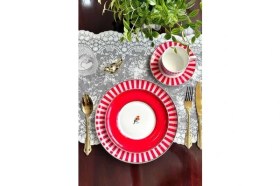 Resim Acar Prilla 6 Kişilik 19 Parça Porselen Pasta-Ikram Seti NCY-07081 