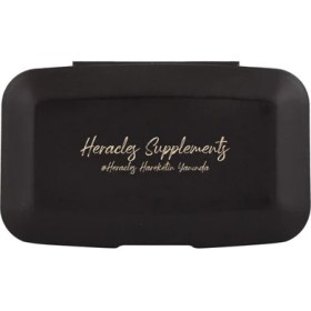 Resim Heracles Black Gold Pillbox 5 Bölmeli Tasarım ile Takviyelerinizi Güvenle Saklayın 