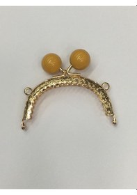 Resim Karantuhafiye Çanta Ve Cüzdan Klipsi Oval 16 Cm Incili Model Gold Hardal İnci Gold Hardal İnci Çok Renkli 