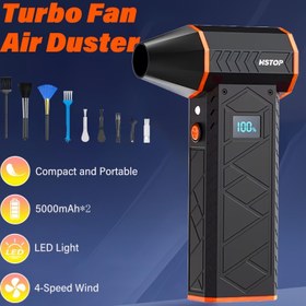 Resim Dijital Ekranli Şiddetli Turbo 130.000 Yüksek Hızlı Boostleyici Üfleyici, Elde Taşınabilir Kablosuz Şiddetli Güç Fanı 