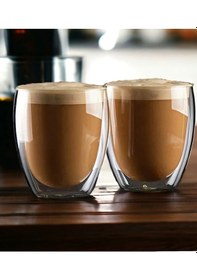 Resim Mis Kitchen 2 Adet Cidarlı Çay Fincanı Kahve Sunum Bardağı 300 Ml 