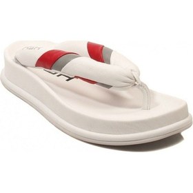 Resim Ash Tonic Beyaz Deri Parmak Arası Kadın Terlik Beyaz 