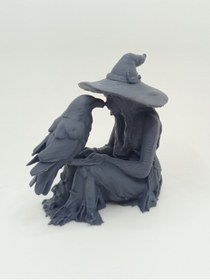 Resim shop Gizemli Büyücü ve Kuzgun Figürü (3D Baskı) 