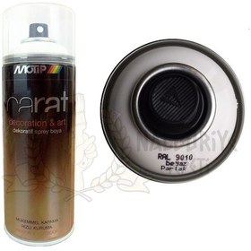 Resim Motip Carat Sprey Boya Beyaz Parlak 400 Ml - Ral9010 