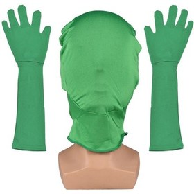 Resim Yeşil Chroma Anahtar Maske Eldiven Chromakey Hood Eldiven Yeşil 
