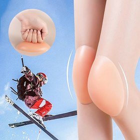 Resim 1 adet silikon ped, kendinden yapışkanlı, görünmez, dikişsiz buzağı yaması, diz iç çıkıntısı için O-şekilli bacak süsü, tekstil olmayan, diz yaralanmasını önleyen ve destekleyici bej renkli aksesuar 