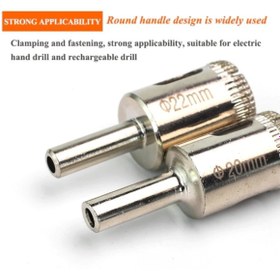 Resim Depolife Mermer Granit Fayans Porselen Cam 20mm 22mm Yuvarlak Delme Pancı Elmas Uçlu Delik Açma Karot Ucu 2li 