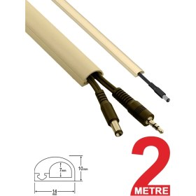 Resim EasyTech Esnek Kablo Kanalı Krem / ET-KK12 