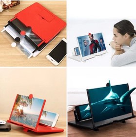 Resim Toptan Bulurum Telefon ve Tab Ekran Büyütücü Aparat Kırmızı 