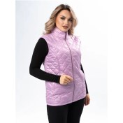 Resim Diar-tex Uzun Büyük Beden Kapitone Kadın Yeleği 461261540 Açık Leylak 