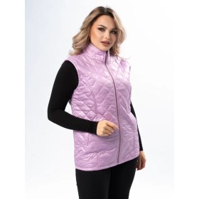 Resim Diar-tex Uzun Büyük Beden Kapitone Kadın Yeleği 461261540 Açık Leylak 