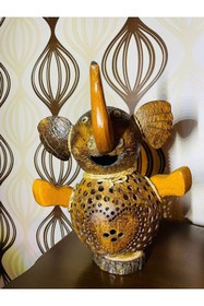 Resim ArtisticDesigns FİL FİGÜRLÜ ŞIK TASARIMLI ABAJUR (AHŞAP İŞLEMELİ) 