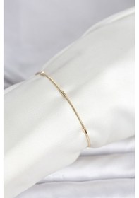 Resim Bsre 14k Gold Renk Barlı Yılan Zincir Kadın Bileklik Cm Çok Renkli 