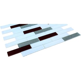 Resim MozaiKristaL Mutfak tezgah arası 23x98x4 mm Kristal Cam Mozaik ( 1 Kutu = 1 m2 Fiyatıdır ) 