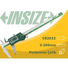 Resim İnsize İnsize Dijital Kumpas 200mm 1108-200 Mm 