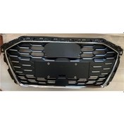 Resim Ön Panjur Mat Krom Çerçeve Krom Çizgiler Saten Siyah 9 Petek A3-s3 2021 