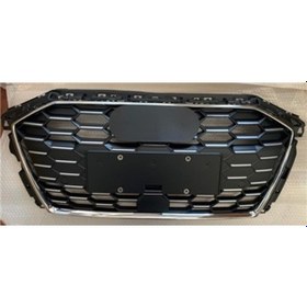 Resim Ön Panjur Mat Krom Çerçeve Krom Çizgiler Saten Siyah 9 Petek A3-s3 2021 