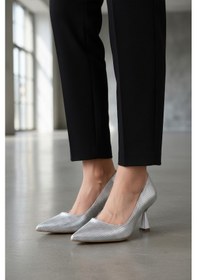 Resim Aspor Gümüş Kadın Topuklu Ayakkabı Çok Renkli 