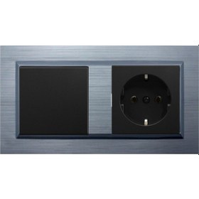 Resim Ovivo Quantum Gümüş 2'li Set Anahtar Ve Topraklı Priz Set 