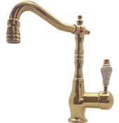 Resim Antik Altın Kısa Lavabo Bataryası 