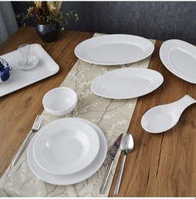 Resim Ermiya Termostar 6 Kişilik 48 Parça Melamin Yemek Takımı 