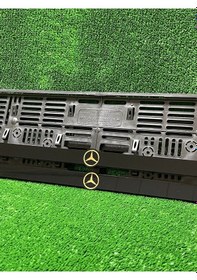 Resim Mercedes Gold Aynalı Logolu Araba Plakalık 