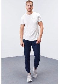 Resim Tommy Life İndigo Fermuar Cepli Dar Kalıp Jogger Erkek Eşofman Alt - 84343 İndigo 