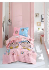 Resim Clasy Tek Kişilik Yatak Örtüsü Puhu V1 Pembe 