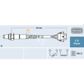 Resim FAE 77154 OKSİJEN SENSÖRÜ ÖN ASTRA G H CORSA C AGILA MERIVA 1.2 1 