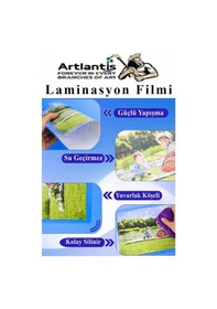 Resim Laminasyon Filmi Parlak A3 100 Lü 1 Paket 125 Mikron Laminasyon Kaplama Pvc Kaplama Poşeti 100 Adet Beyaz 