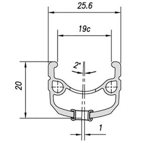 Resim Mach1 V-fren Uyumlu Jant Çemberi 26" 36h 