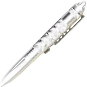 Resim Yaleker Aviasyon Alüminyum 15cm Savaş Kalemi, Çarpıcı Uç İle Pencere Kırma, Savaş Ve İmza Fonksiyonu, Gümüş Renkli Edc Araç Gümüş 