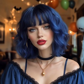 Resim Renkli Kısa Düz Saç Peruk Sentetik Klipsli Saç Uzatmaları Günlük Kullanım İçin Zarif Doğal Görünümlü Halloween Noel, Cosplay, Mat Bitiş, Yüksek Sıcaklık 