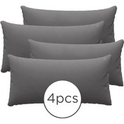 Resim 4 Adet Softouch Home %100 Mikrofiber Düz Renk Yastık Kılıfı, Fırçalanmış Kumaş, Makinede Yıkanabilir, Baskısız, 90gsm Ağırlık, Yatak Odası, Oturma Odası, Kanepe için 