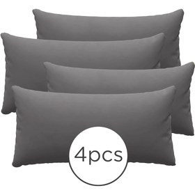 Resim 4 Adet Softouch Home %100 Mikrofiber Düz Renk Yastık Kılıfı, Fırçalanmış Kumaş, Makinede Yıkanabilir, Baskısız, 90gsm Ağırlık, Yatak Odası, Oturma Odası, Kanepe için 