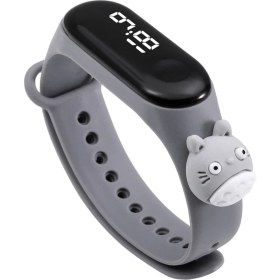 Resim Hermoso Çocuk Saatleri LED Dijital Bilek Saati Çocuk Spor Saat Gri (Yurt Dışından) 