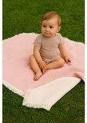 Resim Elyaflı Müslin Battaniye 100x120 Cm Pembe 