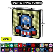 Resim Akıllı Led Matrix Piksel Ekran Rgb Dıy Graffiti Bluetooth App Kontrolü Sanat 32x32 Usb Plug 