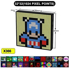 Resim Akıllı Led Matrix Piksel Ekran Rgb Dıy Graffiti Bluetooth App Kontrolü Sanat 32x32 Usb Plug 