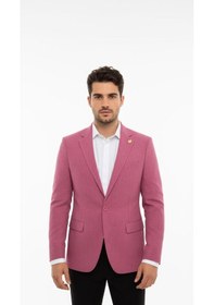 Resim Plus Scorpion Gül Kurusu Erkek Slim Fit Tek Düğmeli Blazer Ceket Astarlı, Şık Ve Modern Kesim Gülkurusu 