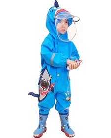 Resim Fastbuy Desenli Su Geçirmez Çocuk Tulum - Mavi Renk Mavi 