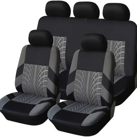 Resim 9 Adet Evrensel Uygun Araba Koltuk Kılıfları Seti, Yumuşak Örgü Polyester Kumaş ile Sünger Doldurulmuş, Solunabilir, Kaymaz, Dayanıklı, Kolay Montaj, El Yıkama/Dry Clean, Çoğu Sedan ve SUV'lar için 