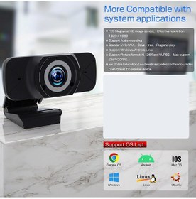 Resim Tenfowee 1080p Usb Web Kamera - Mikrofonlu Gece Görüşlü Video Konferans Ve Canlı Yayın Kamerası 