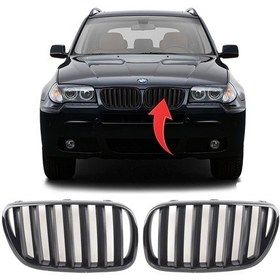 Resim Bmw X3 E83 Ön Panjur Set 2007-2010 51712155449/448 