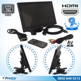 Resim Araç içi Monitör 9" VGA - HDMI - AV Girişli TFT LCD Büyük Ekran 